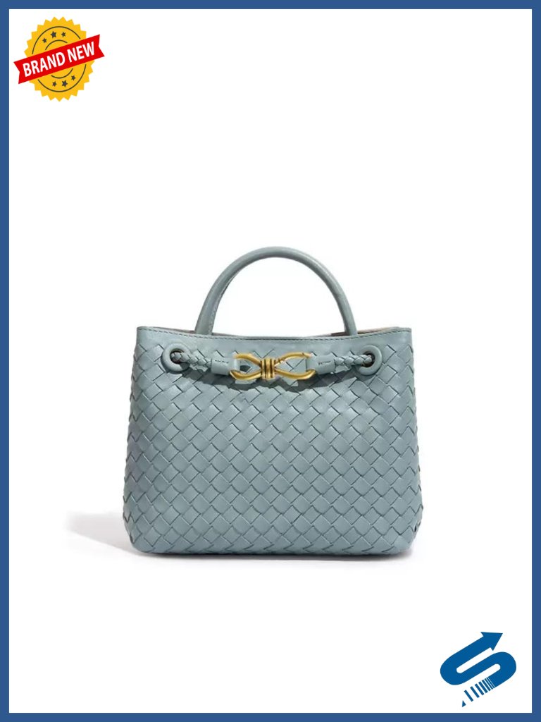 Woven Tote Bag Pu Leather Shoulder Handbag Top Handle Crossbody Purses